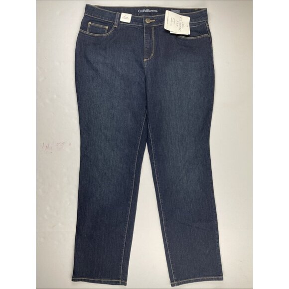 Croft & Barrow Secretly Slimming Stretch Jeans Women’s 12 Short Mid Rise Black - Picture 2 of 11